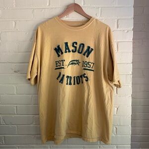 George Mason Patriots Blue84 Garment Dyed Gold T-Shirt Size XL